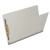 Gray pressboard fastener folder angled open view showing expansion and document capacity
