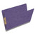 Purple pressboard fastener folder angled open view showing expansion and document capacity