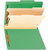 Smead Green letter-size classification folder with two manila dividers, top tab, empty