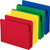 Assorted pack of Smead poly expanding file pockets in red, yellow, green, and blue, letter size with straight-cut tabs.