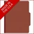 Red letter size top tab pressboard classification folder with 2 inch expansion, made in the USA