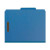 Classification Folders, 2 Dividers, Letter Size, 25pt Pressboard, Dark Blue, 10/Box (21184)