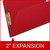 Close-up side view of deep red legal size top tab classification folder showing 2 inch expansion and bonded fastener