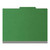 Moss Green Letter Size Pressboard Top Tab Classification Folder, 3 Dividers, 3" Expansion, 10/Box