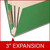 Moss Green Letter Size Pressboard Top Tab Classification Folder, 3 Dividers, 3" Expansion, 10/Box
