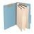 Blue Legal Size Pressboard Top Tab Classification Folder, 3 Dividers, 3" Expansion, 10/Box
