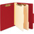 Smead Classification File Folders, 2 Dividers, 2" Expansion, Letter Size, Red, 10/Box