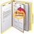 Smead Classification File Folders, 2 Dividers, 2" Expansion, Letter Size, Yellow, 10/Box