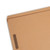 Close-up of Smead kraft fastener file folder showing the reinforced straight-cut tab and metal fastener.
