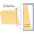 Tabbies 55994 Extenda-Folder strip shown on a folder with a callout noting use when the tab is on the right edge of the folder.