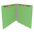 End Tab Econo Pressboard Folders with Fasteners, Letter Size, Green, 18pt Stock, 2" Expansion (25/Box) - Open