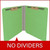 End Tab Econo Pressboard Folders with Fasteners, Letter Size, Green, 18pt Stock, 2" Expansion (25/Box) - No Dividers