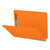 End Tab Econo Pressboard Folders with Fasteners, Letter Size, Orange, 18pt Stock, 2" Expansion (25/Box) - Angled