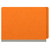 End Tab Econo Pressboard Folders with Fasteners, Letter Size, Orange, 18pt Stock, 2" Expansion (25/Box) - Shelf Folder