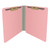 End Tab Econo Pressboard Folders with Fasteners, Letter Size, Pink, 18pt Stock, 2" Expansion (25/Box), Open