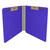 End Tab Econo Pressboard Folders with Fasteners, Letter Size, Purple, 18pt Stock, 2" Expansion (25/Box), Open