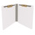 End Tab Econo Pressboard Folders with Fasteners, Letter Size, White, 18pt Stock, 2" Expansion (25/Box), Open
