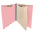 End Tab Classification Folders with 1 Divider, Letter Size, Pink, 18pt. Stock, 2" Expansion, 10/Box, Open