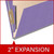 End Tab Classification Folders with 1 Divider, Letter Size, Purple, 18pt. Stock, 2" Expansion, 10/Box, 2" expansion