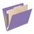 End Tab Classification Folders with 1 Divider, Letter Size, Purple, 18pt. Stock, 2" Expansion, 10/Box, Left