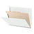 End Tab Classification Folders with 1 Divider, Letter Size, White, 18pt. Stock, 2" Expansion, 10/Box, Tab Side