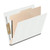 End Tab Classification Folders with 1 Divider, Letter Size, White, 18pt. Stock, 2" Expansion, 10/Box, Fastener Side