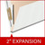 End Tab Classification Folders with 1 Divider, Letter Size, White, 18pt. Stock, 2" Expansion, 2" Expansion Callout