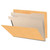 End Tab Classification Folders with 2 Dividers, Letter Size, Goldenrod, 18pt. Stock, 2" Expansion, 10/Box, Tab Side