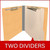 End Tab Classification Folders with 2 Dividers, Letter Size, Goldenrod, 18pt. Stock, 2" Expansion, 10/Box, Two Dividers