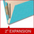 End Tab Classification Folders with 2 Dividers, Letter Size, Light Blue, 18pt. Stock, 2" Expansion, 10/Box, 2 inch expansions