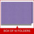 End Tab Classification Folders with 2 Dividers, Letter Size, Purple, 18pt. Stock, 2" Expansion, 10/Box Callout