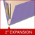 End Tab Classification Folders with 2 Dividers, Letter Size, Purple, 18pt. Stock, 2" Expansion, 10/Box,  Two inch Expansion Callout
