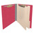 End Tab Classification Folders with 2 Dividers, Letter Size, Red, 18pt. Stock, 2" Expansion, 10/Box, Open