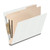 End Tab Classification Folders with 2 Dividers, Letter Size, White, 18pt. Stock, 2" Expansion, 10/Box, Fasteners