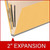 End Tab Classification Folders with 2 Dividers, Letter Size, Yellow, 18pt. Stock, 2" Expansion, 10/Box, Two Inch Expansion Callout