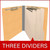 End Tab Classification Folders with 3 Dividers, Letter Size, Goldenrod, 18 pt Stock, 3" Expansion, 10/Box, Three Dividers Callout