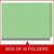 End Tab Classification Folders with 3 Dividers, Letter Size, Green, 18 pt Stock, 3" Expansion, 10/Box, Box of 10 Callout