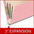 Pink end tab classification folder showing 3 inch reinforced expansion