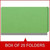 Box of 25 green legal-size end tab pressboard fastener folders, DV-S52-02-18GRN