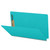 Light blue legal-size end tab pressboard fastener folder showing 2 inch expansion and interior fastener