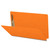 Orange legal-size end tab pressboard fastener folder showing 2 inch expansion and interior fasteners