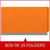 Box of 25 orange legal-size end tab pressboard fastener folders, DV-S52-02-18ORG