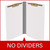 White legal-size end tab pressboard fastener folder with no dividers