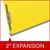 18pt yellow legal-size end tab pressboard fastener folder with 2 inch expansion