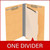 Goldenrod legal-size 1-divider end tab classification folder with one manila divider