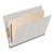 Open 18pt gray legal-size classification folder with one divider and multiple filing sections