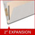 18pt gray legal-size 1-divider classification folder with 2 inch expansion