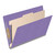 18pt. End Tab Classification Folders, 1-Divider, Legal Size, Purple, 10/Box