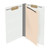White legal-size end tab classification folder shown flat with straight-cut side tab and reinforced bottom expansion