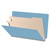 DV-S52-26-18BLU blue end tab classification folder showing 2 inch gray Tyvek expansion and divider fasteners
